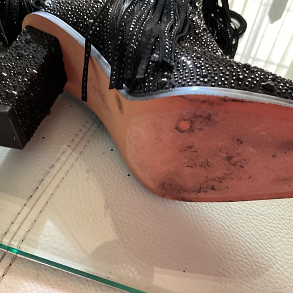 Jessica Simpson Asire Tall Crystal black fringe boot size 8 😍😍😍 current style - Picture 10 of 11
